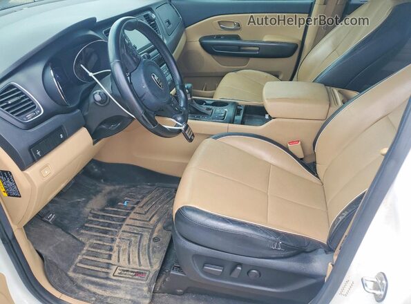 KNDMB5C18H6323007 2017 KIA SEDONA White წინა სალონის ხედი