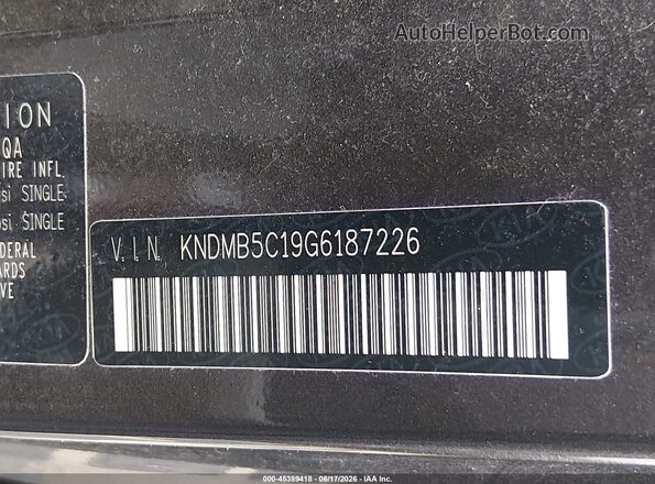 KNDMB5C19G6187226 2016 KIA SEDONA Gray Շարժիչի բաժամունքի տեսք