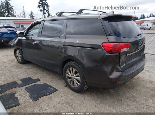 KNDMB5C19G6187226 2016 KIA SEDONA Gray Հետևի ձախ