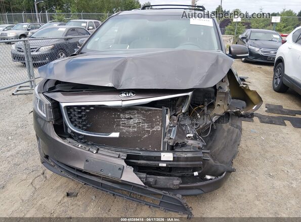 KNDMB5C19G6187226 2016 KIA SEDONA Gray Դիմացի տեսք