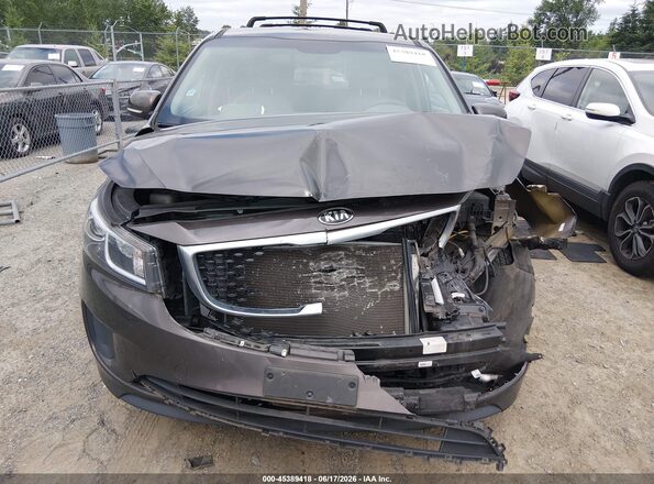 KNDMB5C19G6187226 2016 KIA SEDONA Gray Սալոնի հետևի տեսք