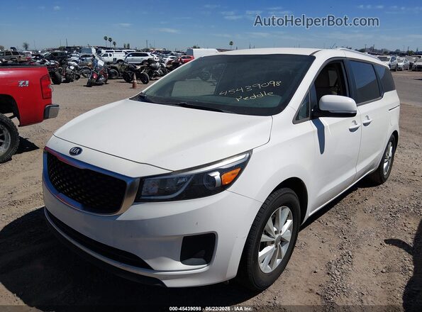 KNDMB5C19G6203764 2016 KIA SEDONA White წინა ხედი