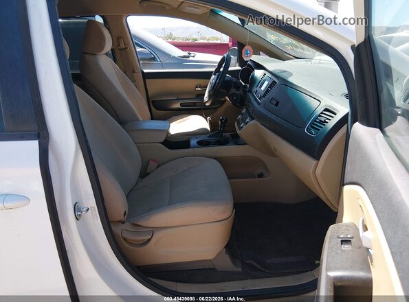 KNDMB5C19G6203764 2016 KIA SEDONA White წინა სალონის ხედი