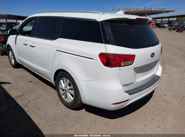 KNDMB5C19G6203764 2016 KIA SEDONA White უკანა მარცხენა