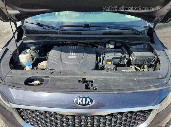 KNDMB5C19H6238712 2017 KIA SEDONA Gray Widok komory silnika