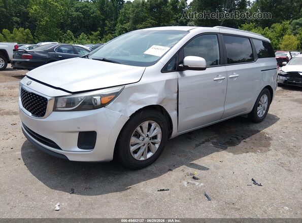 KNDMB5C19H6282287 2017 KIA SEDONA Gray Առջևի ձախ երեք քառորդ տեսարան
