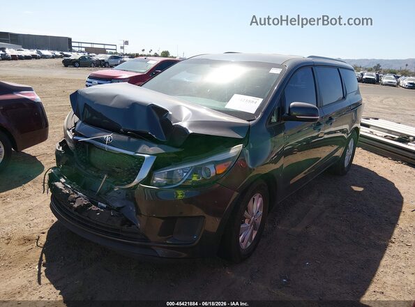 KNDMB5C19H6326157 2017 KIA SEDONA Gray Առջևի ձախ երեք քառորդ տեսարան