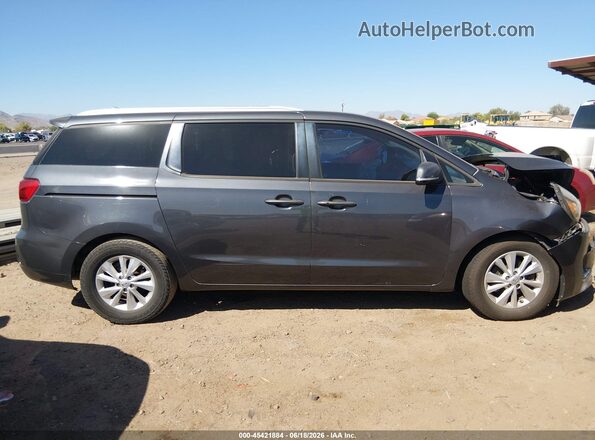 KNDMB5C19H6326157 2017 KIA SEDONA Gray Սալոնի հետևի տեսք