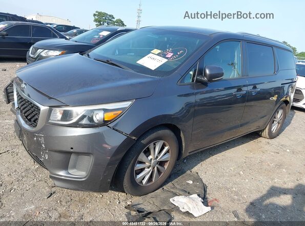 KNDMB5C19H6333089 2017 KIA SEDONA Gray წინა მარცხენა ხედი სამი მეოთხედიდან