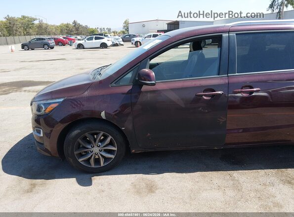 KNDMB5C19L6642313 2020 KIA SEDONA Maroon Vista frontal