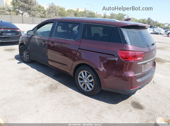 KNDMB5C19L6642313 2020 KIA SEDONA Maroon Trasero izquierdo