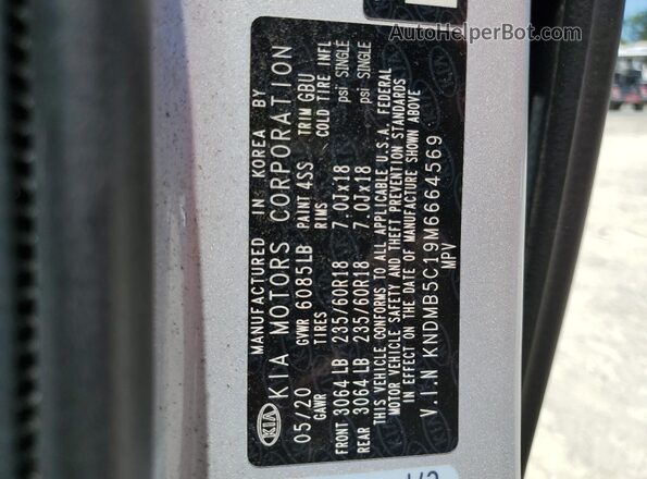 KNDMB5C19M6664569 2021 KIA SEDONA Silver 