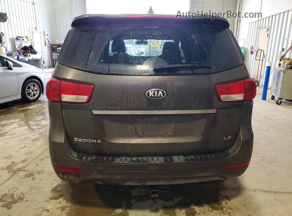 KNDMB5C1XG6125835 2016 KIA SEDONA Charcoal უკანა ხედი