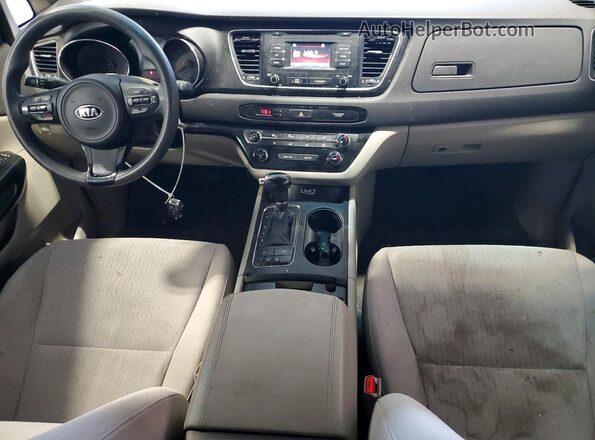 KNDMB5C1XG6125835 2016 KIA SEDONA Charcoal წინა პანელის ხედი
