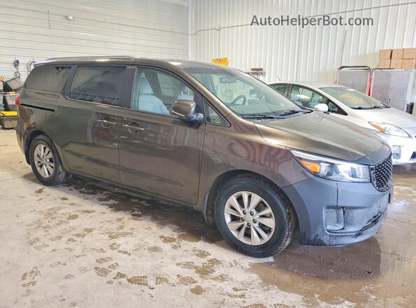 KNDMB5C1XG6125835 2016 KIA SEDONA Charcoal წინა მარჯვენა