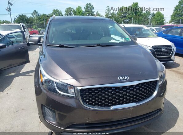 KNDMB5C1XH6248164 2017 KIA SEDONA Brown წინა ხედი