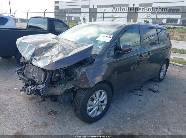 KNDMB5C1XH6322795 2017 KIA SEDONA Gray წინა მარცხენა ხედი სამი მეოთხედიდან