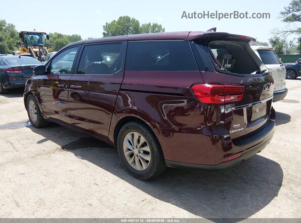 KNDMB5C1XK6548634 2019 KIA SEDONA Burgundy Rear left