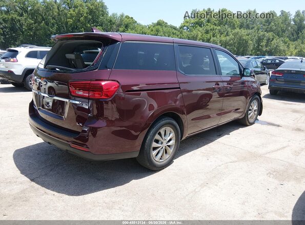KNDMB5C1XK6548634 2019 KIA SEDONA Burgundy Rear right