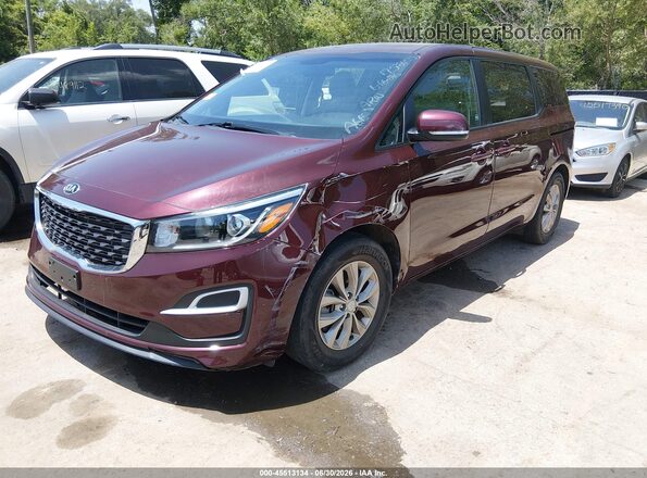 KNDMB5C1XK6548634 2019 KIA SEDONA Burgundy Front left