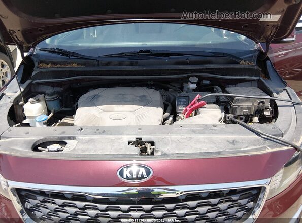 KNDMB5C1XK6548634 2019 KIA SEDONA Burgundy Rear view