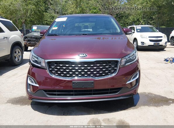 KNDMB5C1XK6548634 2019 KIA SEDONA Burgundy Instrument cluster view