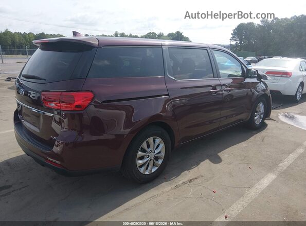 KNDMB5C1XL6582736 2020 KIA SEDONA Бордовый Задняя правая четверть