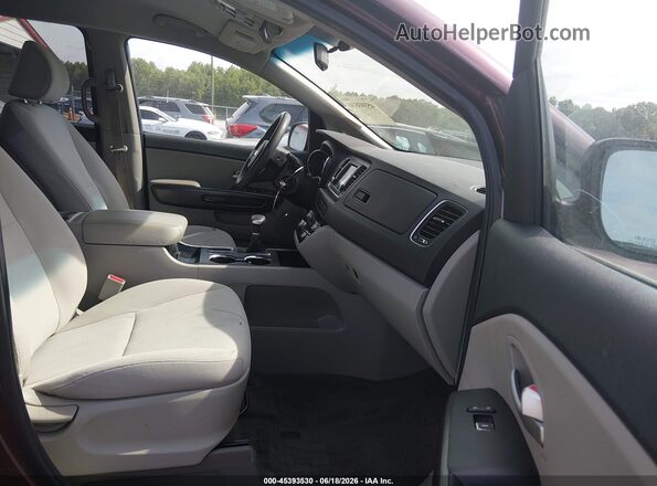 KNDMB5C1XL6582736 2020 KIA SEDONA Бордовый Вид салона спереди