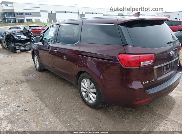 KNDMC5C12H6255641 2017 KIA SEDONA Burgundy Rear left