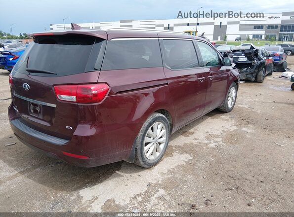 KNDMC5C12H6255641 2017 KIA SEDONA Burgundy Rear right