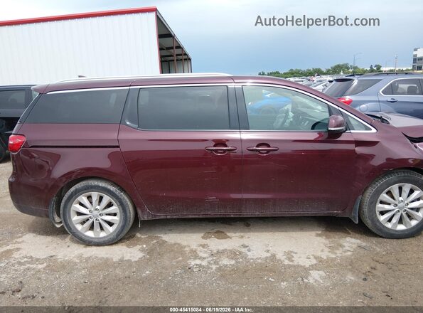 KNDMC5C12H6255641 2017 KIA SEDONA Burgundy Instrument cluster view