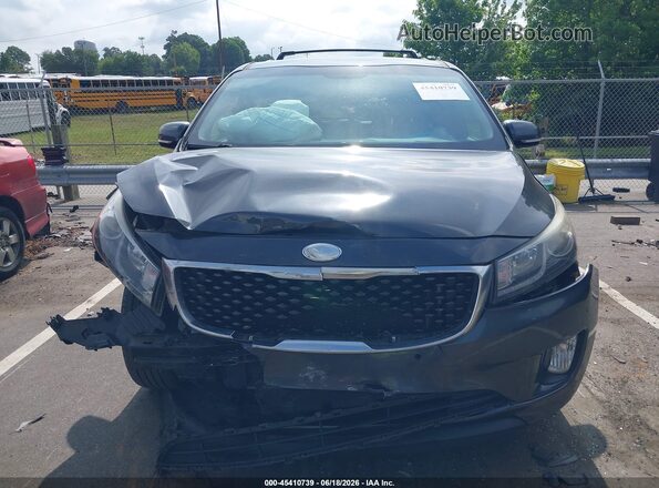 KNDMC5C12H6325803 2017 KIA SEDONA Gray Սարքավորումների վահանակի տեսք