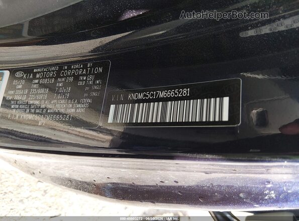 KNDMC5C17M6665281 2021 KIA SEDONA Blue Vista del compartimento del motor