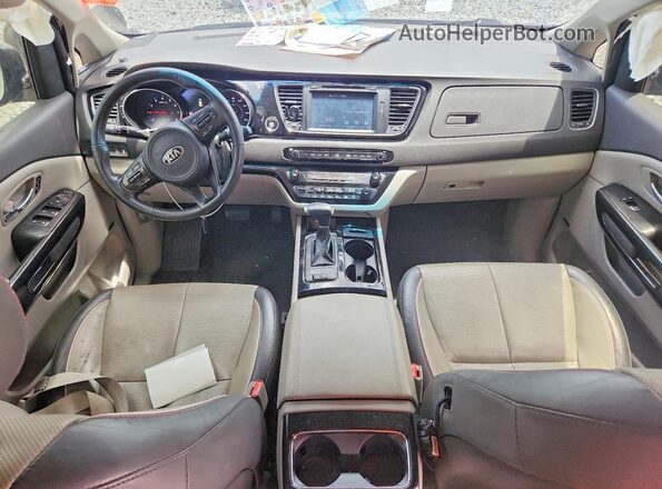 KNDMC5C18J6423059 2018 KIA SEDONA Black Widok deski rozdzielczej
