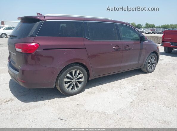 KNDMC5C1XG6147086 2016 KIA SEDONA Burgundy Tył prawy