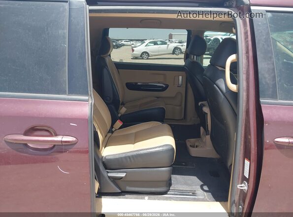 KNDMC5C1XG6147086 2016 KIA SEDONA Burgundy Widok naklejki z numerem VIN
