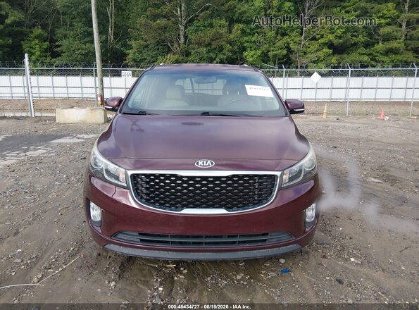 KNDMC5C1XG6181433 2016 KIA SEDONA Burgundy 