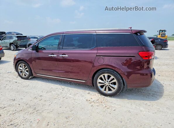 KNDME5C11G6186739 2016 KIA SEDONA Maroon Trasero izquierdo