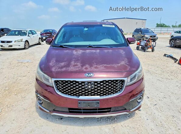 KNDME5C11G6186739 2016 KIA SEDONA Maroon Vista frontal