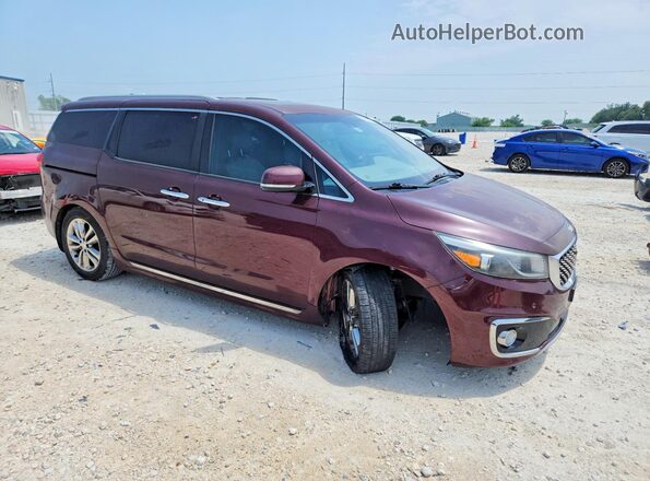 KNDME5C11G6186739 2016 KIA SEDONA Maroon Delantero derecho