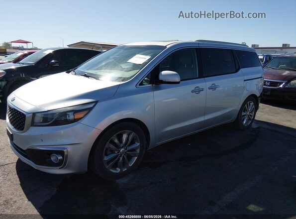 KNDME5C15G6142601 2016 KIA SEDONA Silver Przód lewy
