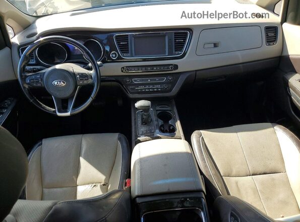 KNDME5C15H6343979 2017 KIA SEDONA Purple Вид панелі приладів