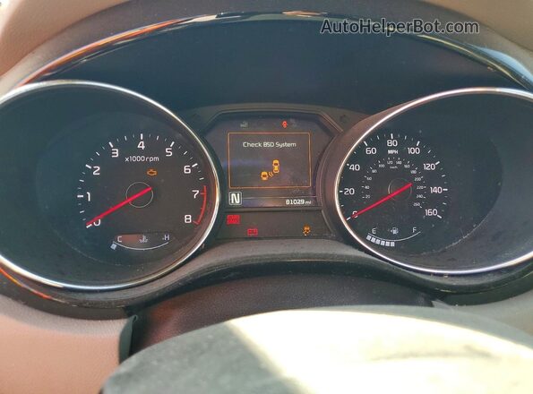 KNDME5C15H6343979 2017 KIA SEDONA Purple Вид щитка приладів