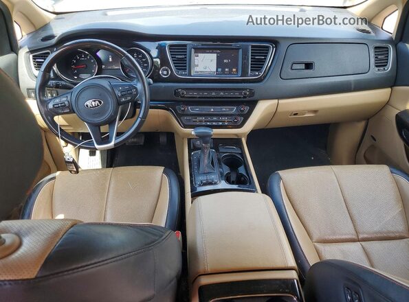 KNDME5C18H6334077 2017 KIA SEDONA Black წინა პანელის ხედი