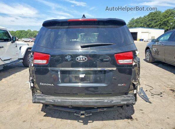 KNDME5C18H6334077 2017 KIA SEDONA Black უკანა ხედი