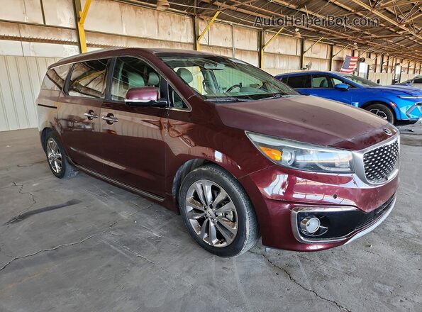 KNDME5C18J6373905 2018 KIA SEDONA Burgundy Передня права чверть