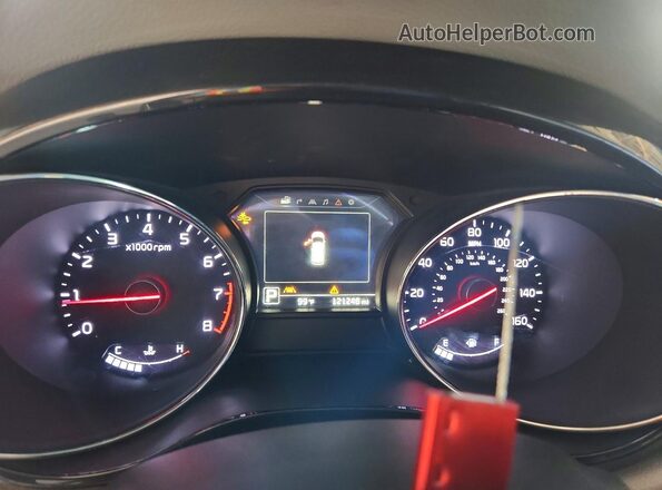 KNDME5C18J6373905 2018 KIA SEDONA Burgundy Вид щитка приладів
