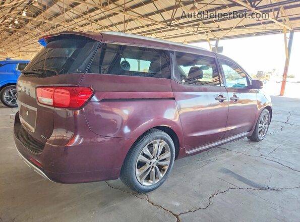 KNDME5C18J6373905 2018 KIA SEDONA Burgundy Задня права чверть