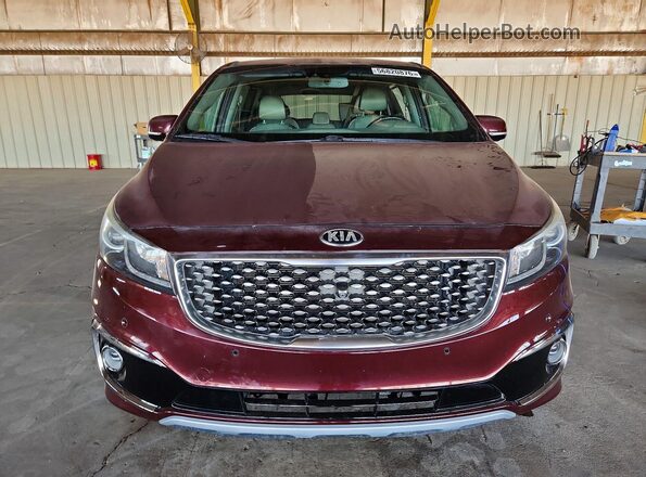 KNDME5C18J6373905 2018 KIA SEDONA Burgundy Вид спереду