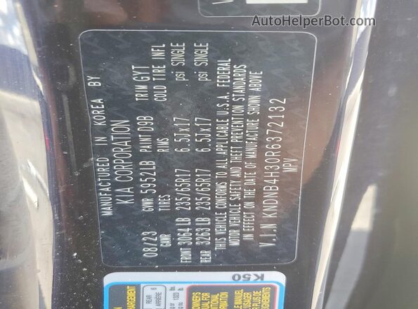 KNDNB4H30R6372132 2024 KIA CARNIVAL Blue 